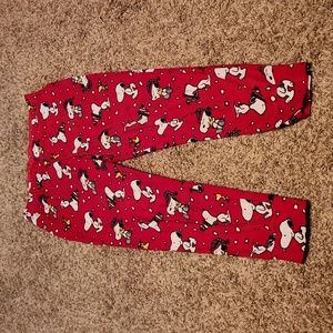Peanuts Snoopy and Woodstock Fleece Winter Pajama Pants